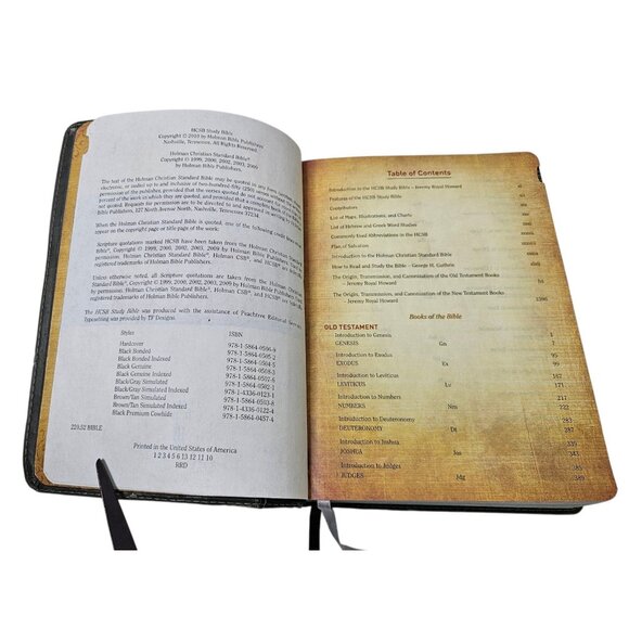 HCSB Holman Christian Standard Study Bible Indexed Gray Simulated Leather 2010 - Picture 8 of 16